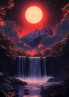 Mount Fuji Waterfall