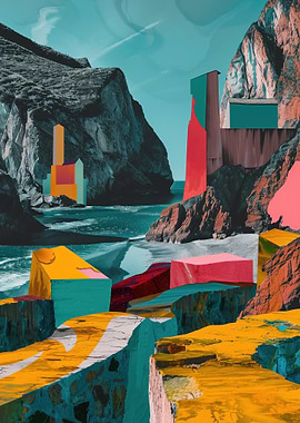 Abstract Coastal Collage