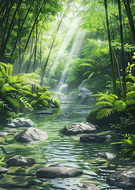 Bamboo Forest Stream