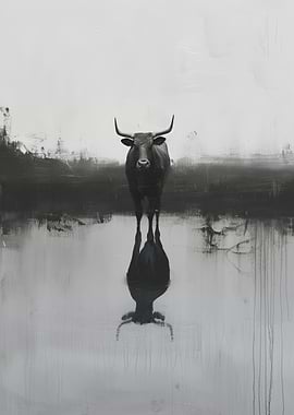 Black Bull Reflection