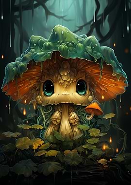 Mushroom Creature in Forest
