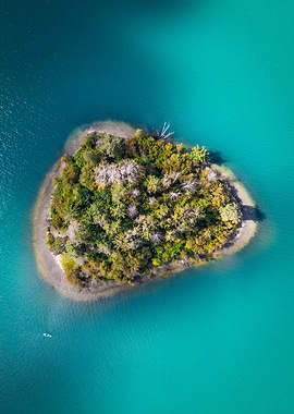 Aerial View of Island