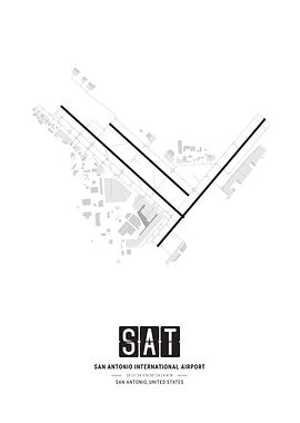 San Antonio Airport Map