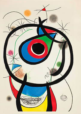 joan miro Abstract Art with Eye