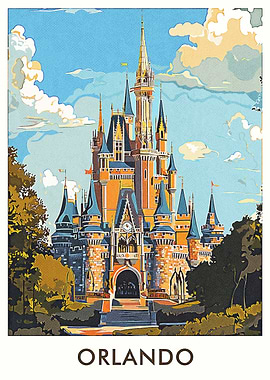 Orlando Castle Illustration