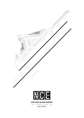 Nice Côte d'Azur Airport Map