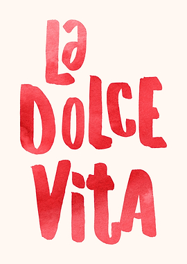 La Dolce Vita, Watercolor,
