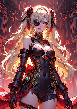 Anime Girl with Eyepatch