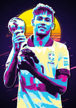 Neymar Jr. Retro Art