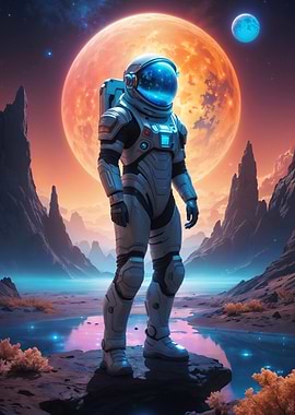 Astronaut on Alien Planet