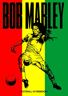 Bob Marley Football Poster