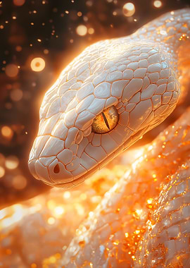 White Snake Close-Up