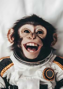 Monkey in an astronaut Art