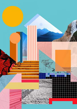 Abstract Geometric Collage