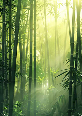 Bamboo Forest Sunlight