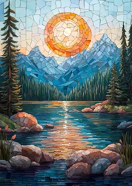 Mountain Lake Mosaic