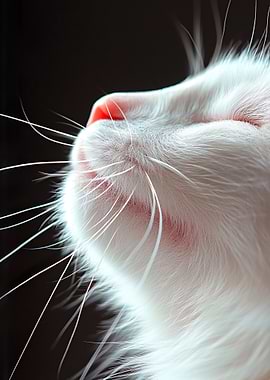 White Cat Close-Up