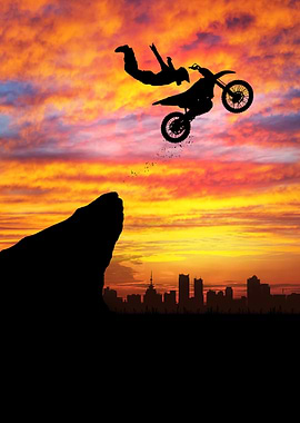 Motocross Sunset Jump