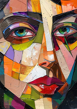 Abstract Portrait of Colorshapes