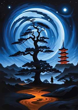 Japanese Night Landscape