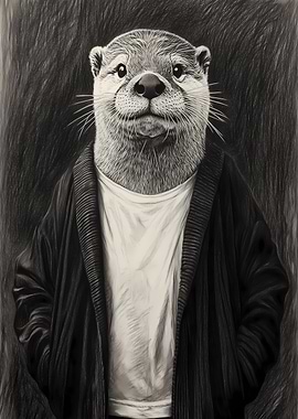 Otter in a Jacket