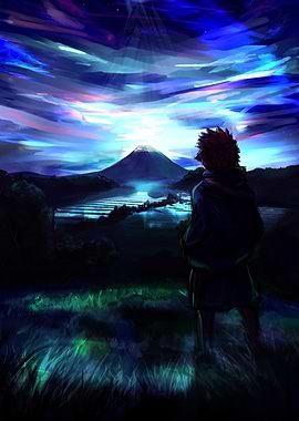 Silhouette Against the Night Sky