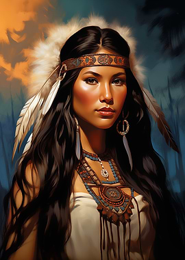 Native American Woman Portrait