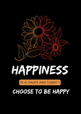 Happiness Sunflower Quote