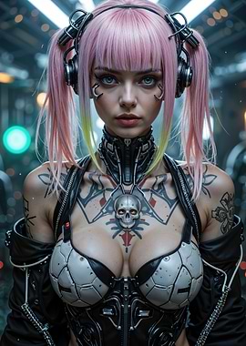 Cyberpunk Goth Girl