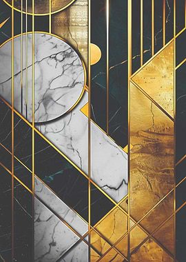 Gold and Marble Abstract