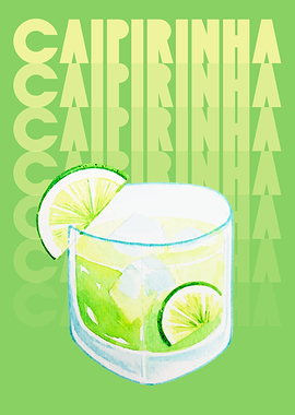 Caipirinha Watercolor Illustration