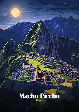 Machu Picchu Night View
