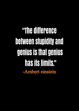 Genius Limits Quote