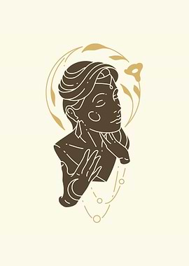 Woman with Floral Ornament