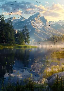 Mountain Lake Serenity