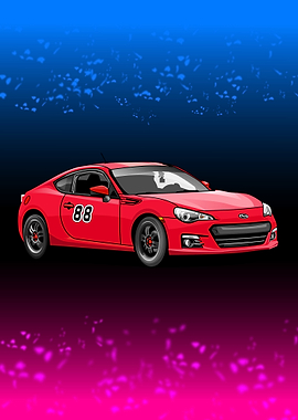 Red Subaru BRZ