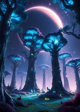 Ethereal Forest Night