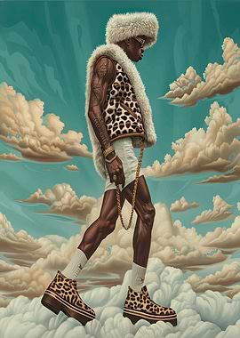Man Walking on Clouds