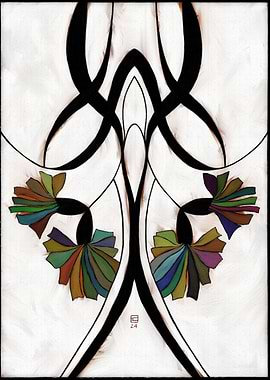 Abstract Art with Swirling Colours