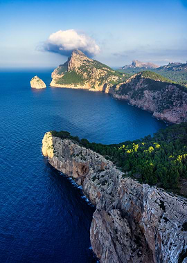 Coastal Cliffs and Azure Sea