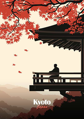 Kyoto Japan Silhouette