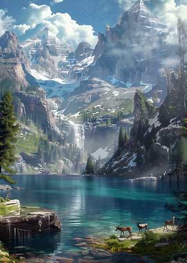 Mountain Lake Serenity