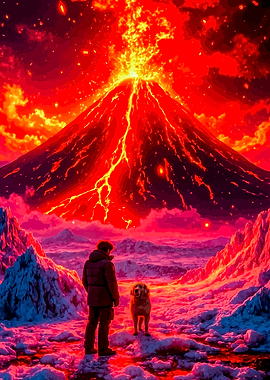 Volcano Eruption Landscape