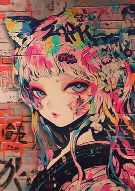 Anime Graffiti Girl