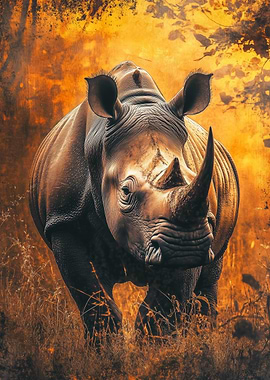 White Rhino Portrait