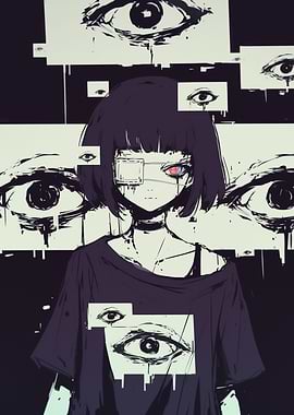 Anime Girl with Eyes