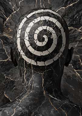 Cracked Head with Spiral