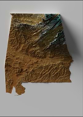 Alabama Topographic Map