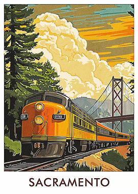 Sacramento Train Poster
