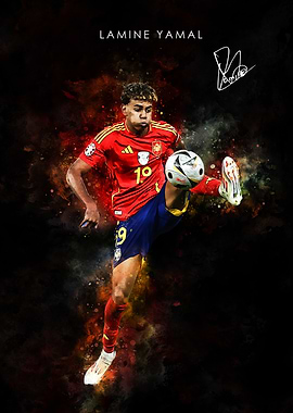 Lamine Yamal Soccer Art